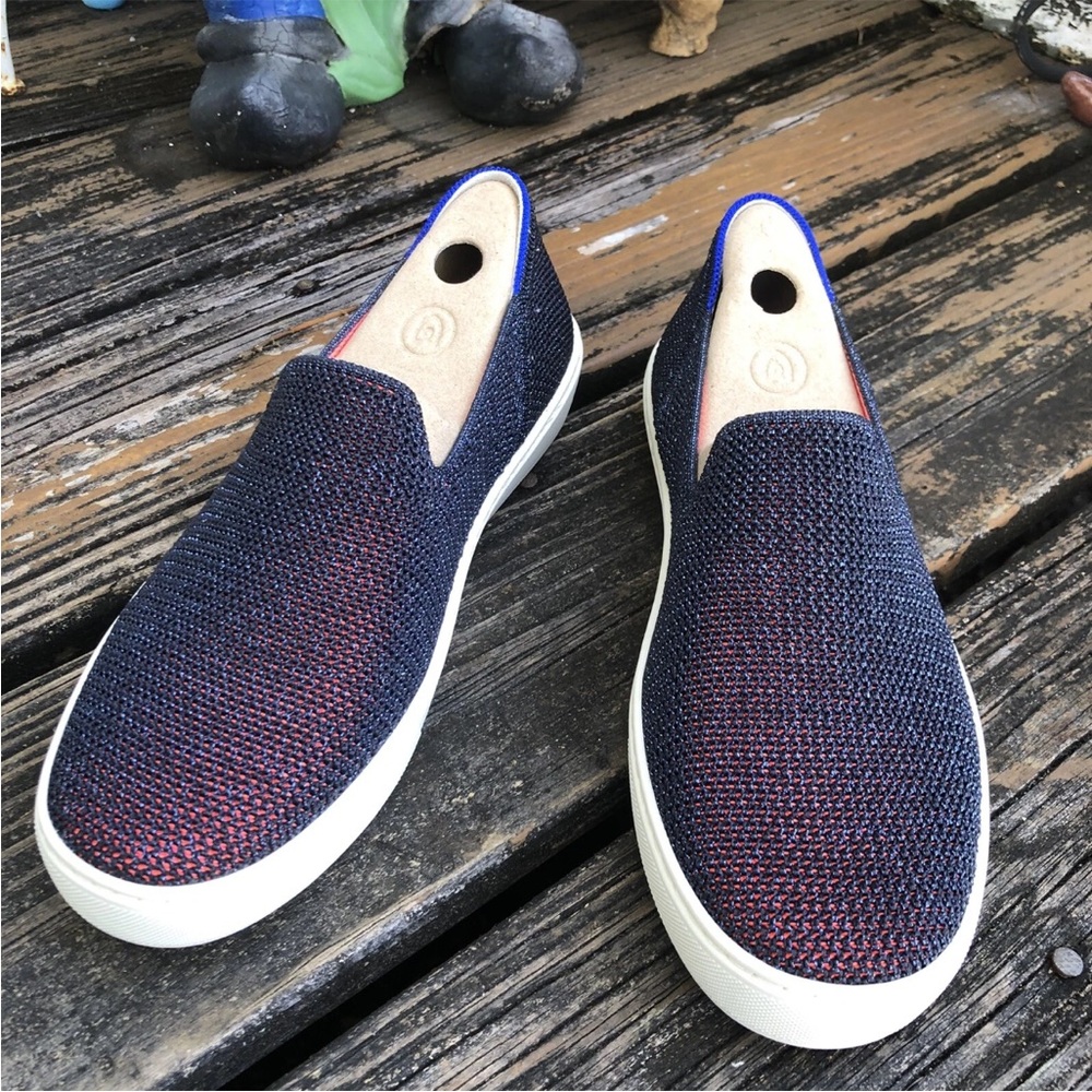 Rothys Metallic Lattice Sneaker Sz 8 Black Friday Limited Edition Womens Slip On - Picture 3 of 12